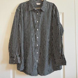 Lovers + Friends Womens Striped Casual Relaxed Button Down Shirt Size XL